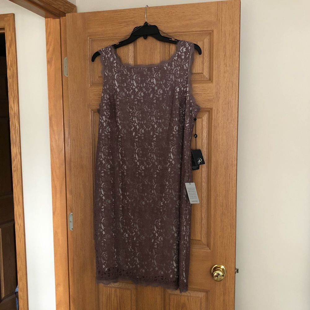 Adrianna Papell Sleeveless Lace Sheath Dress